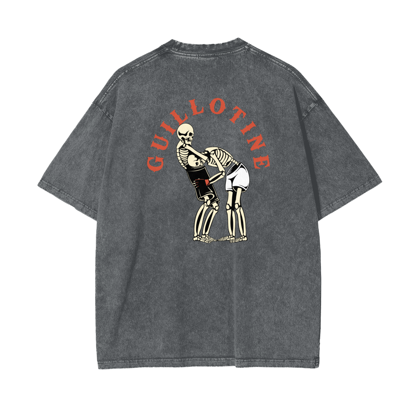 Guillotine Red Text T-shirt - ARETE