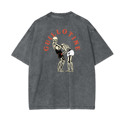 Guillotine Red Text T-shirt - ARETE