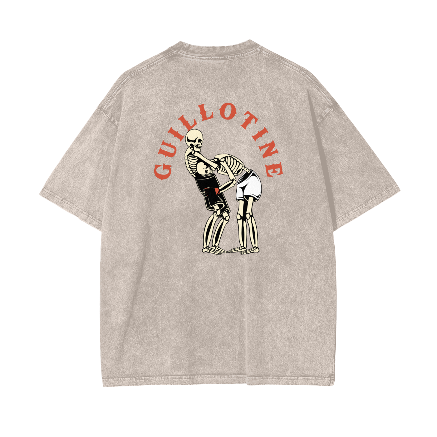 Guillotine Red Text T-shirt - ARETE