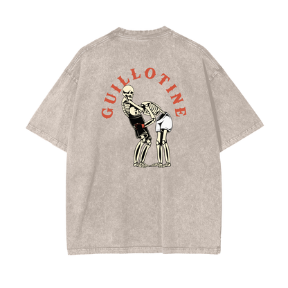 Guillotine Red Text T-shirt - ARETE