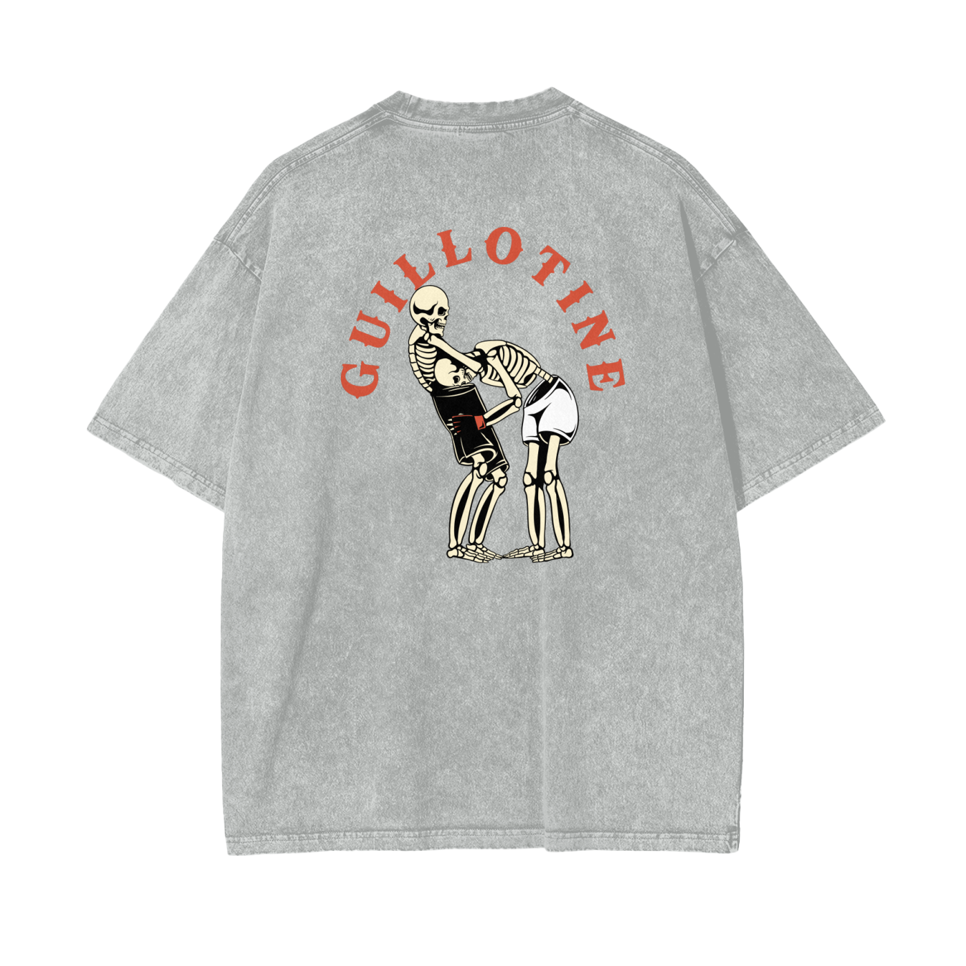 Guillotine Red Text T-shirt - ARETE