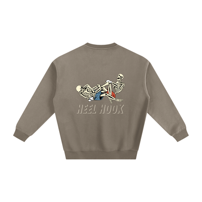 Heel Hook white Text Sweatshirt - ARETE