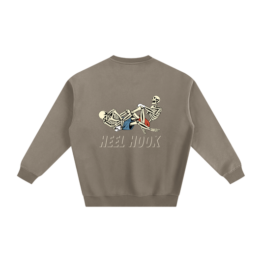 Heel Hook white Text Sweatshirt - ARETE