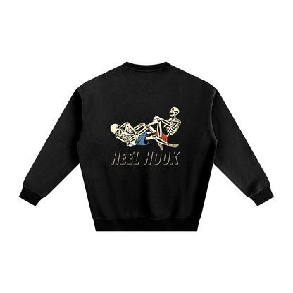 Heel Hook white Text Sweatshirt - ARETE