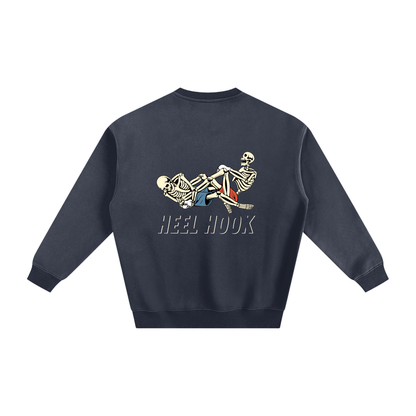 Heel Hook white Text Sweatshirt - ARETE