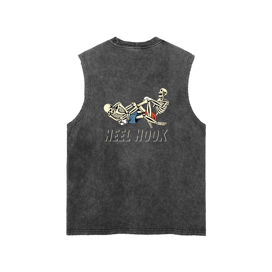 Heel Hook Beige Text Tank Top - ARETE