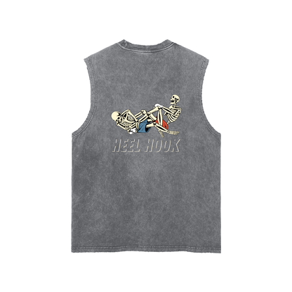 Heel Hook Beige Text Tank Top - ARETE