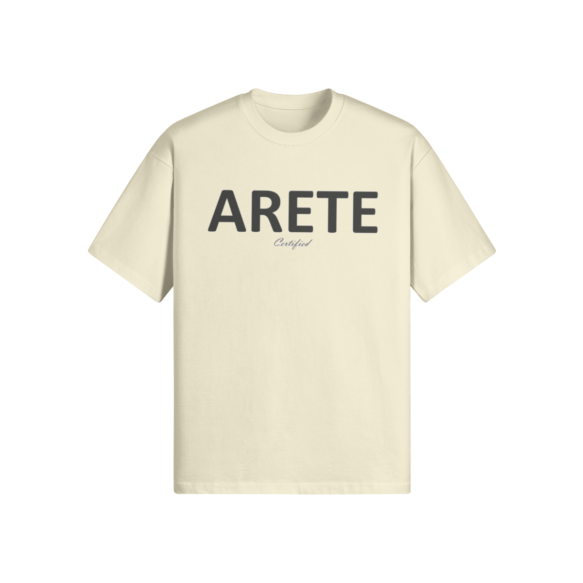 ARETE Large Chest Print T-shirt  |  Light Stone - ARETE