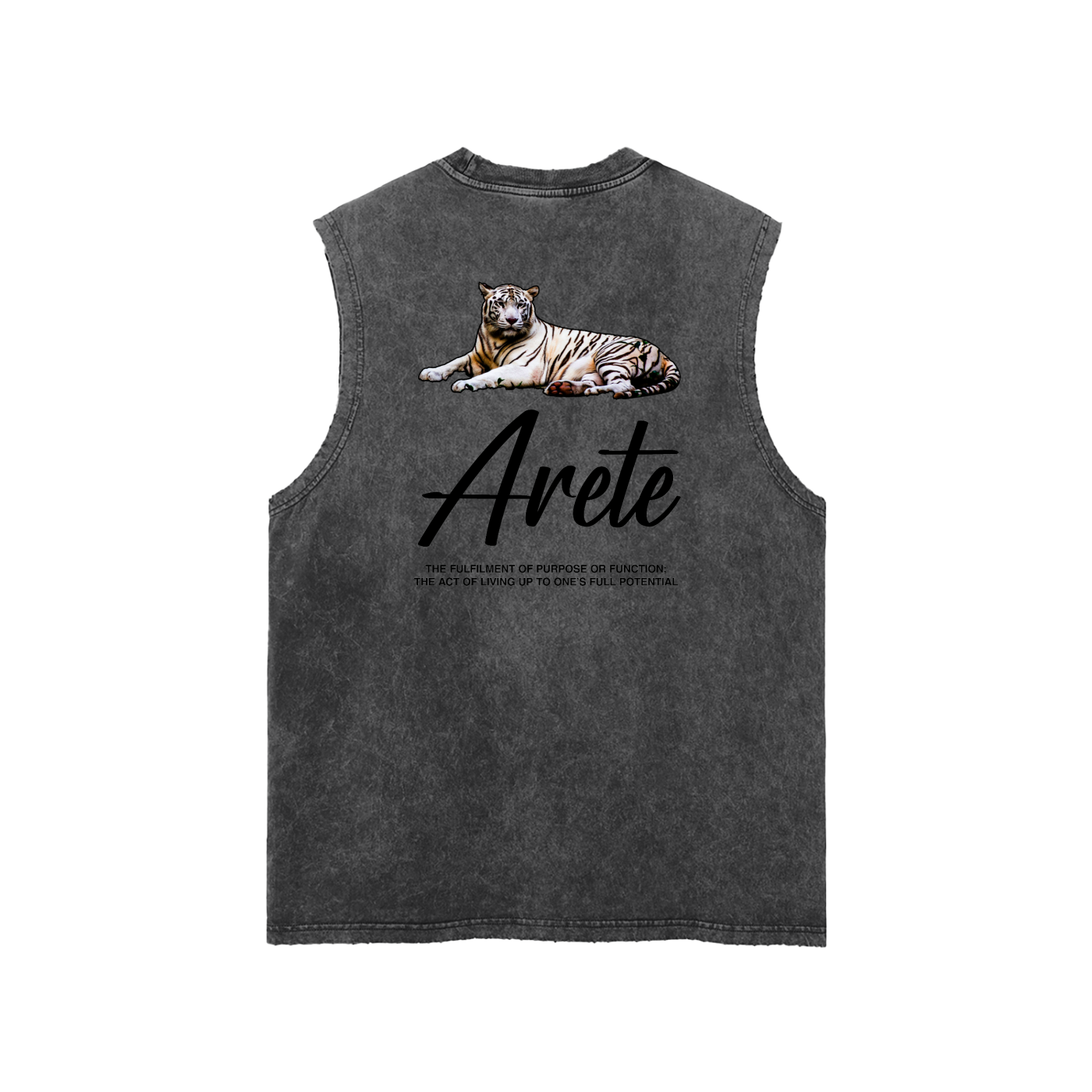 Signature Black Text Tank Top - ARETE