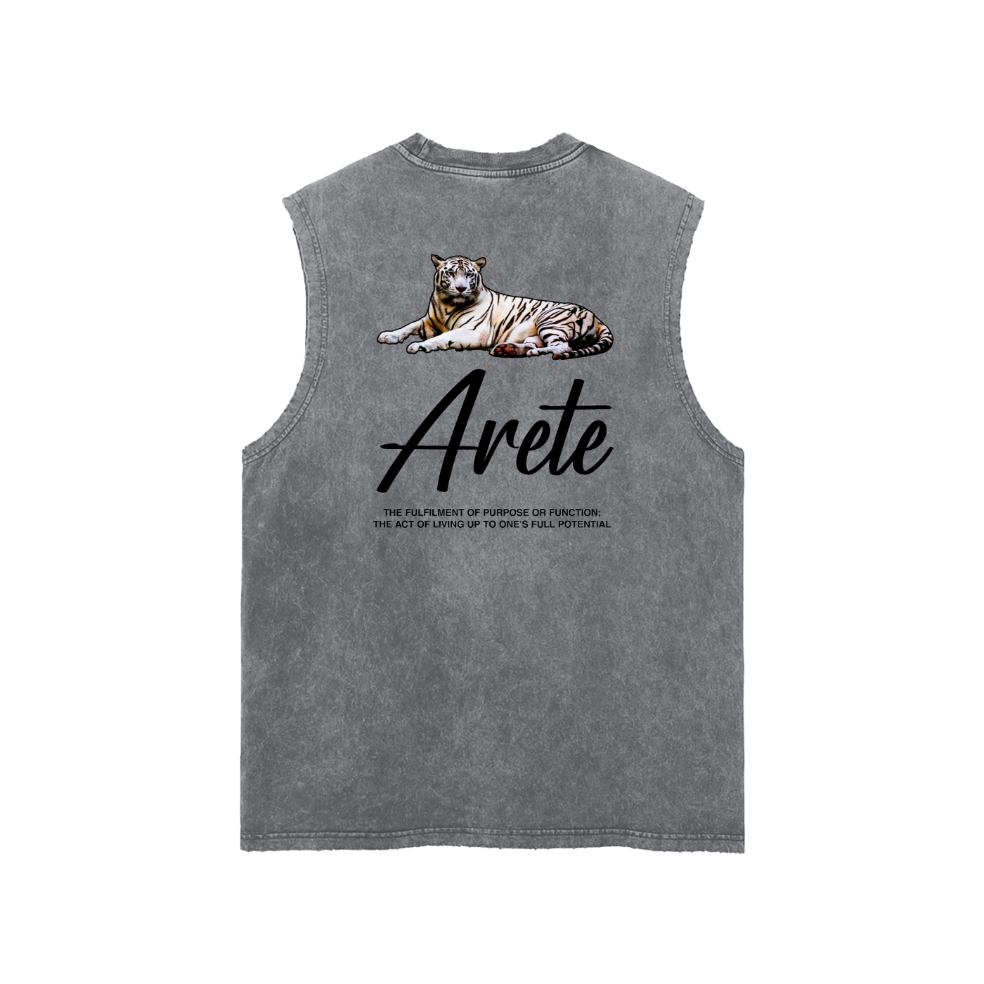 Signature Black Text Tank Top - ARETE
