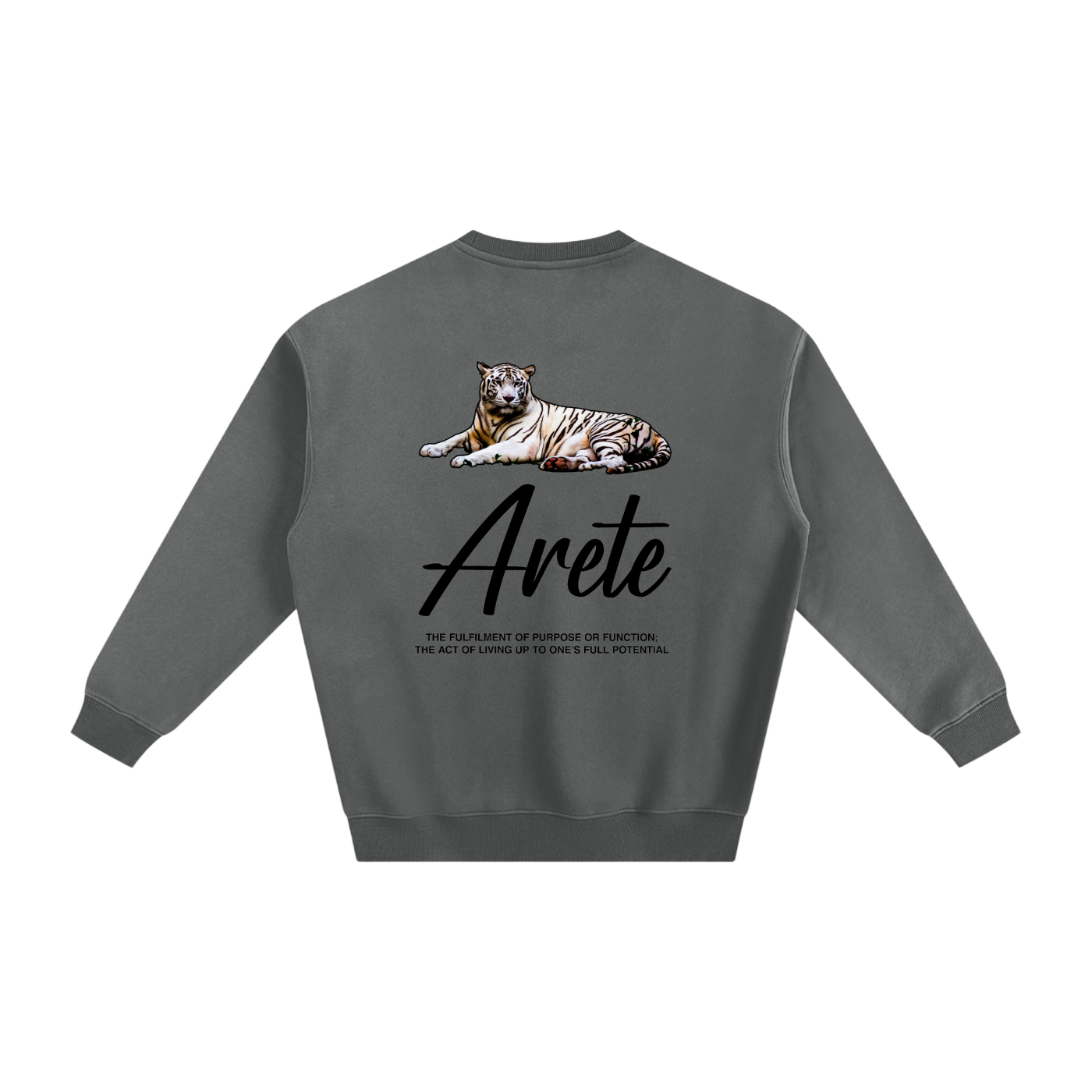 Signature Black Text Sweatshirt - ARETE