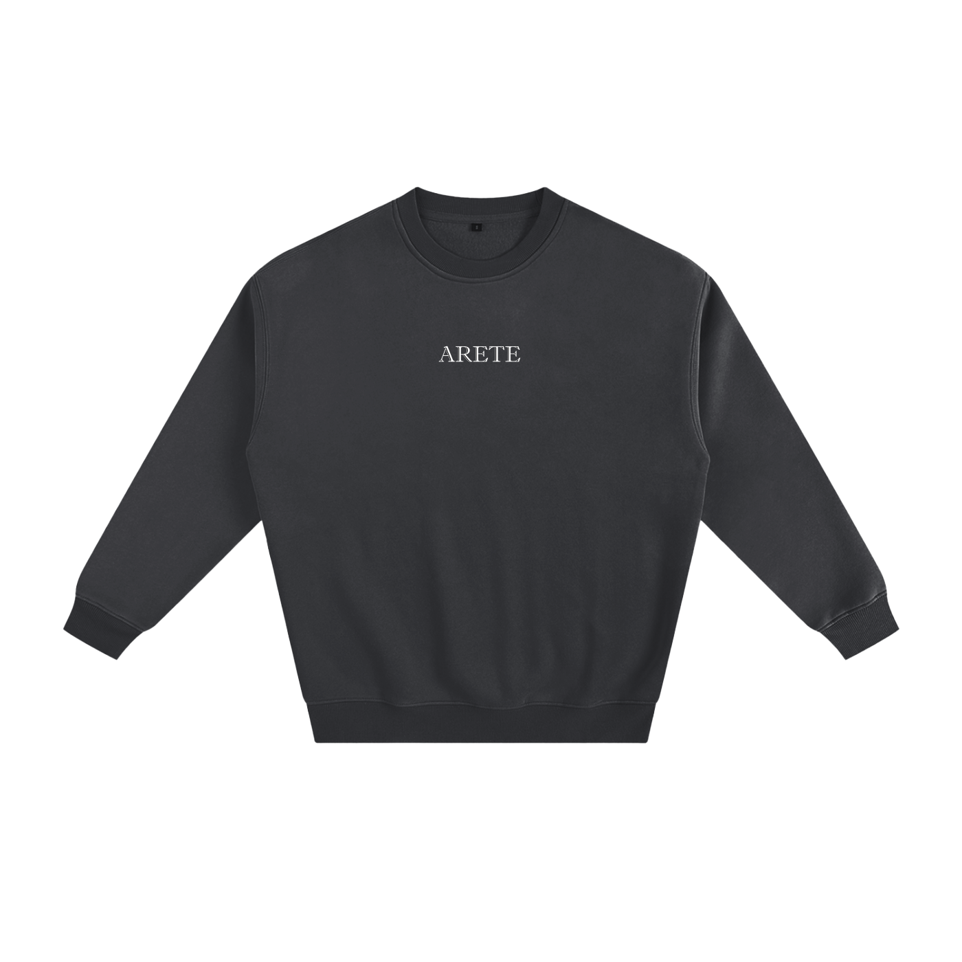 Signature Black Text Sweatshirt - ARETE