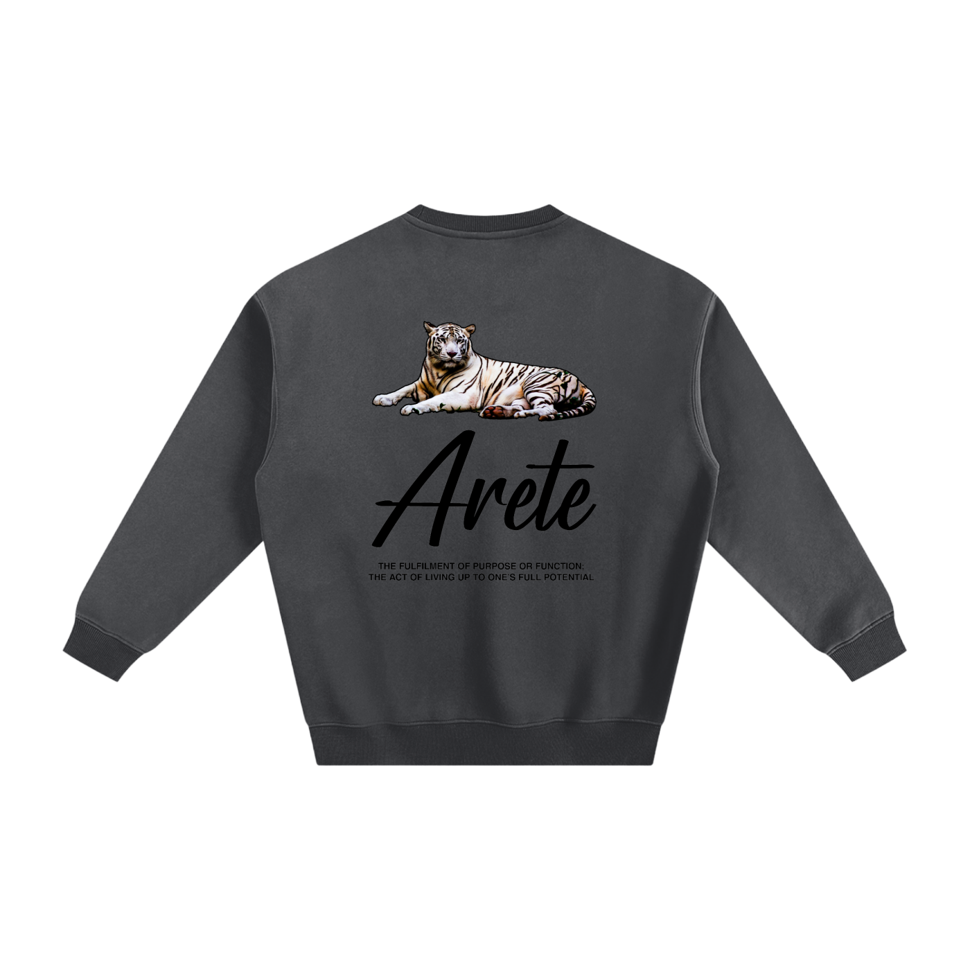 Signature Black Text Sweatshirt - ARETE