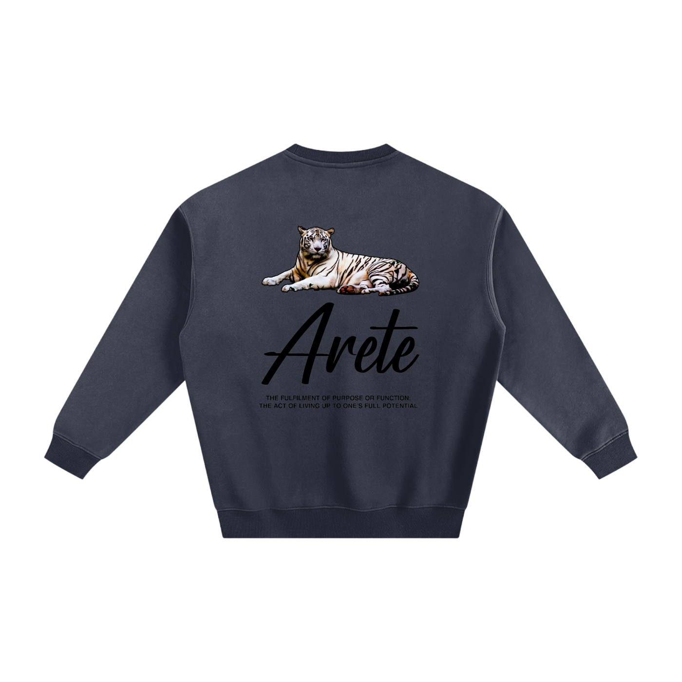Signature Black Text Sweatshirt - ARETE