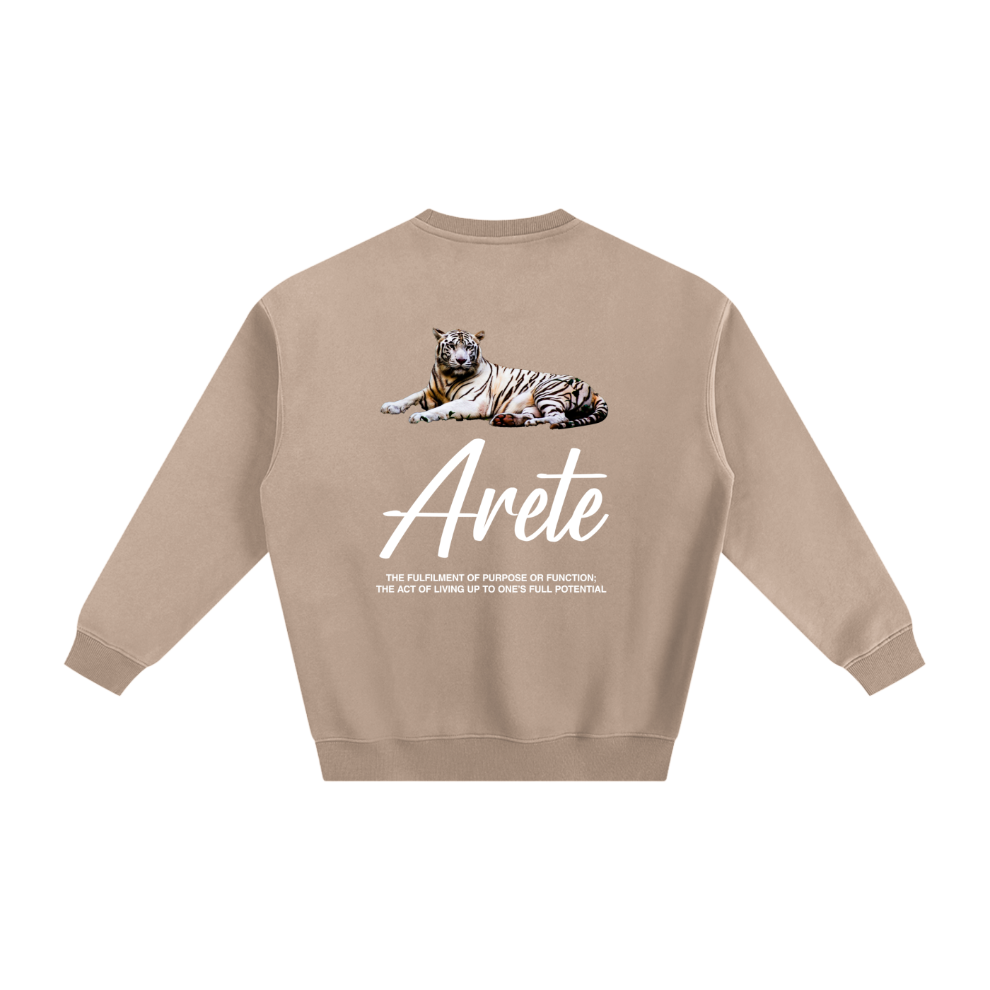 Signature White Text Sweatshirt - ARETE