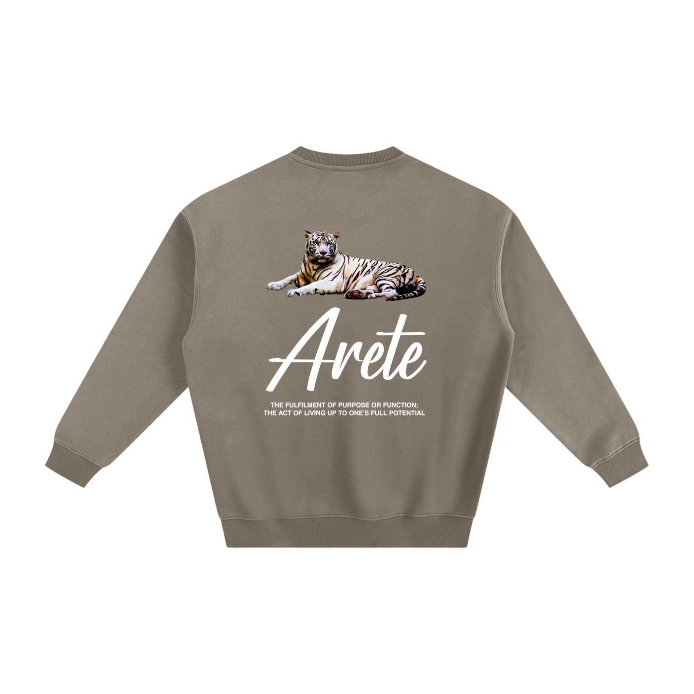 Signature White Text Sweatshirt - ARETE
