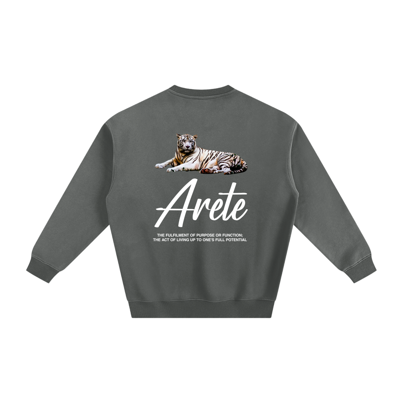 Signature White Text Sweatshirt - ARETE