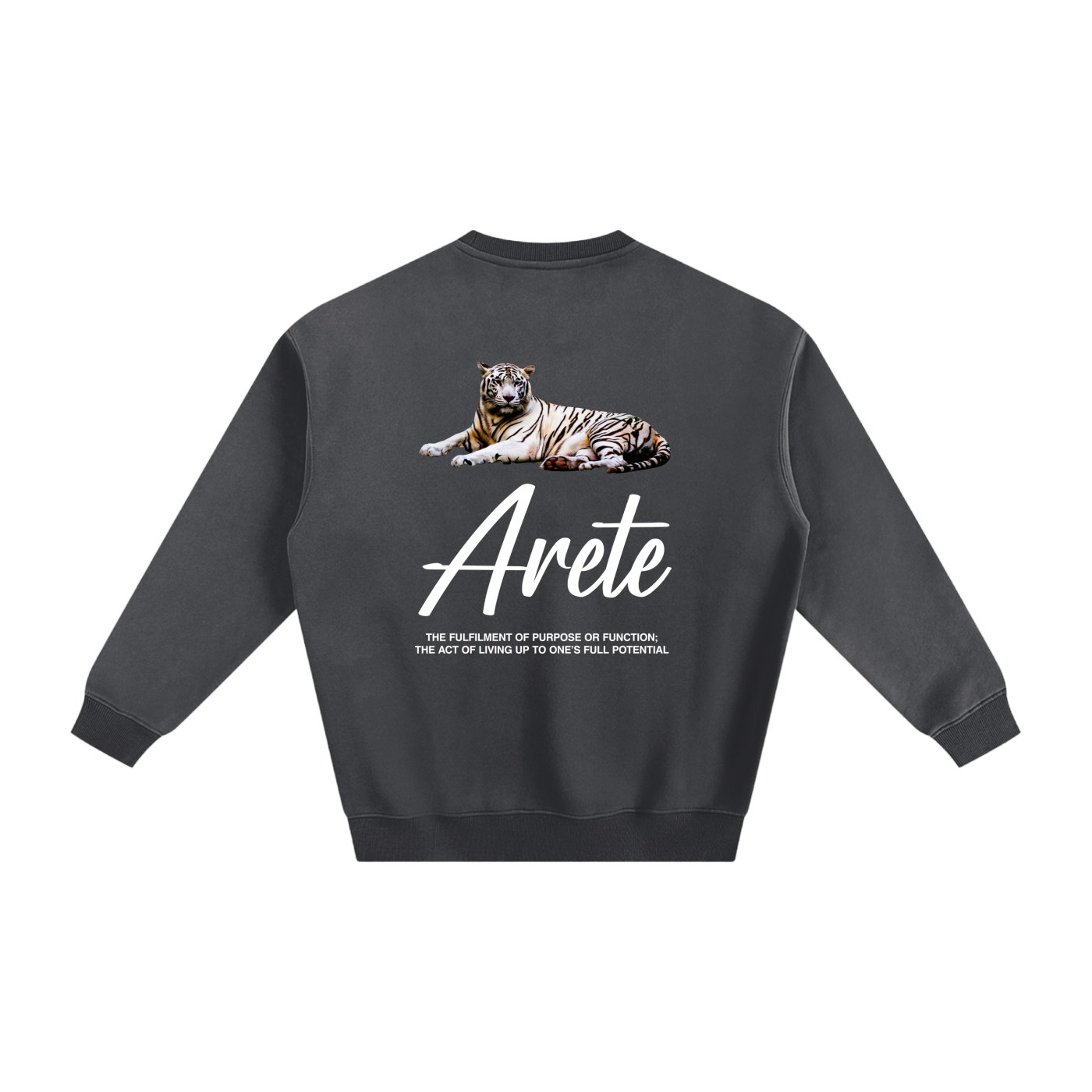 Signature White Text Sweatshirt - ARETE