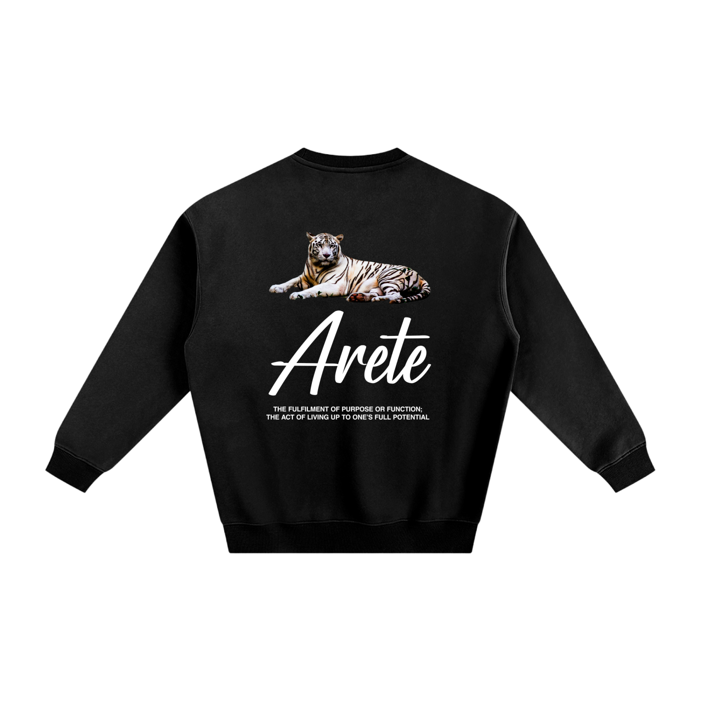 Signature White Text Sweatshirt - ARETE