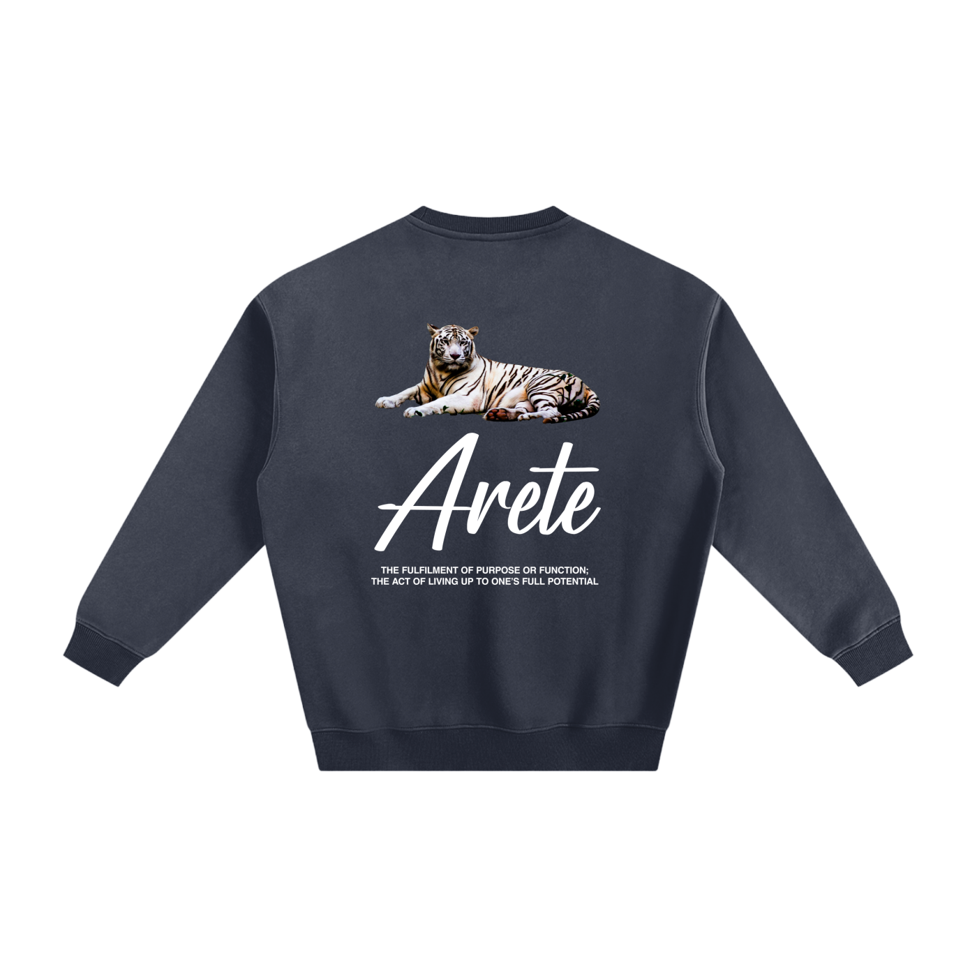 Signature White Text Sweatshirt - ARETE