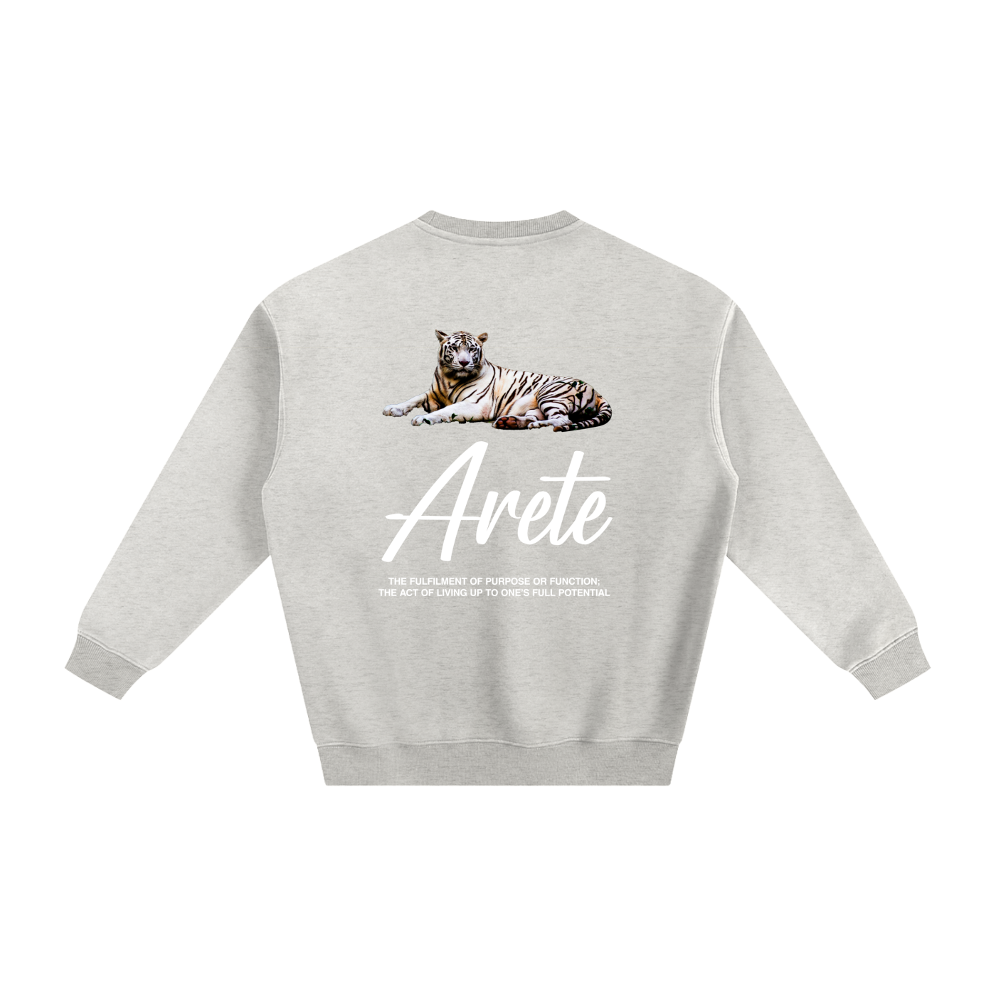 Signature White Text Sweatshirt - ARETE