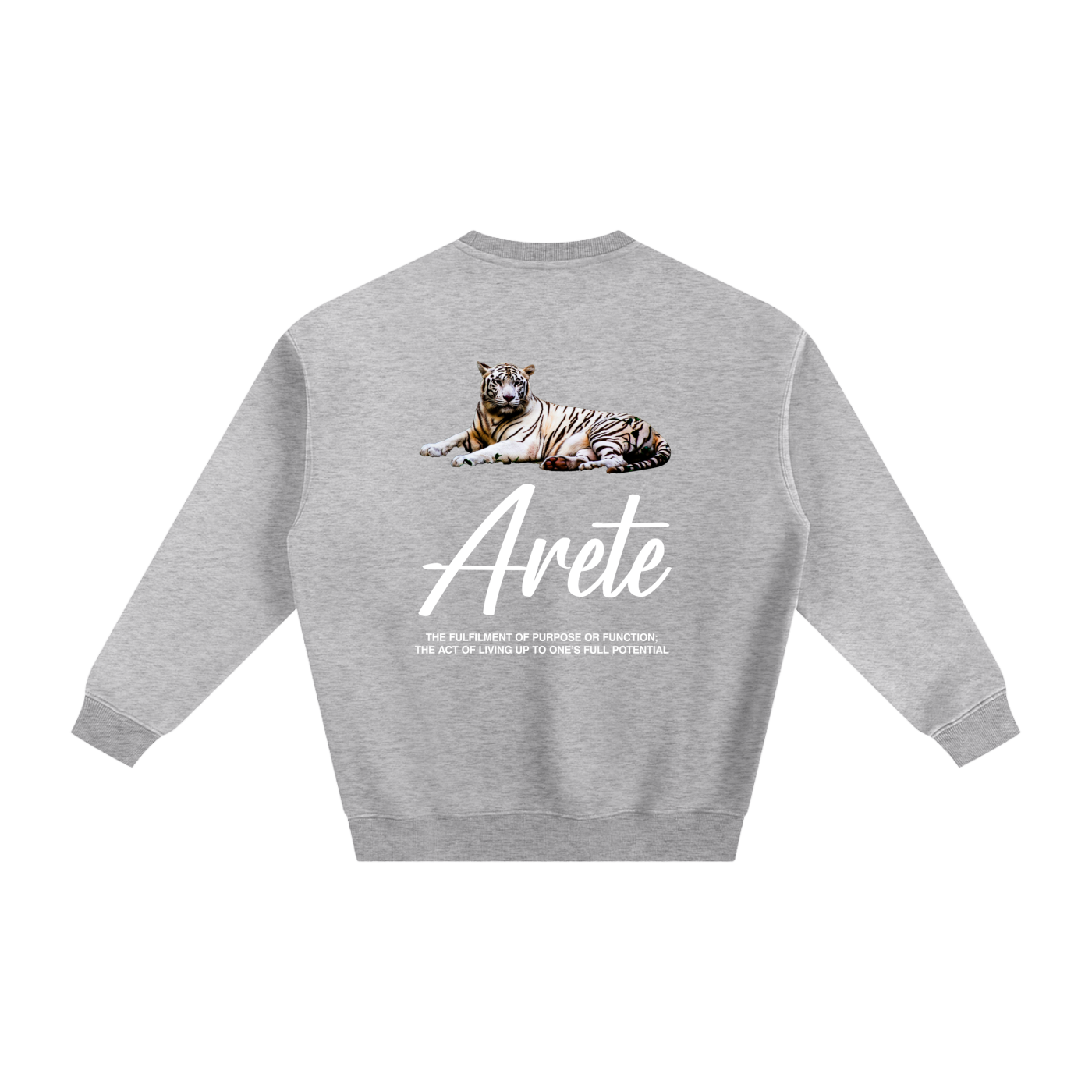 Signature White Text Sweatshirt - ARETE