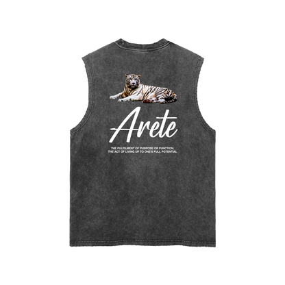 Signature White Text Tank Top - ARETE