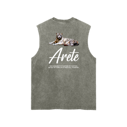 Signature White Text Tank Top - ARETE