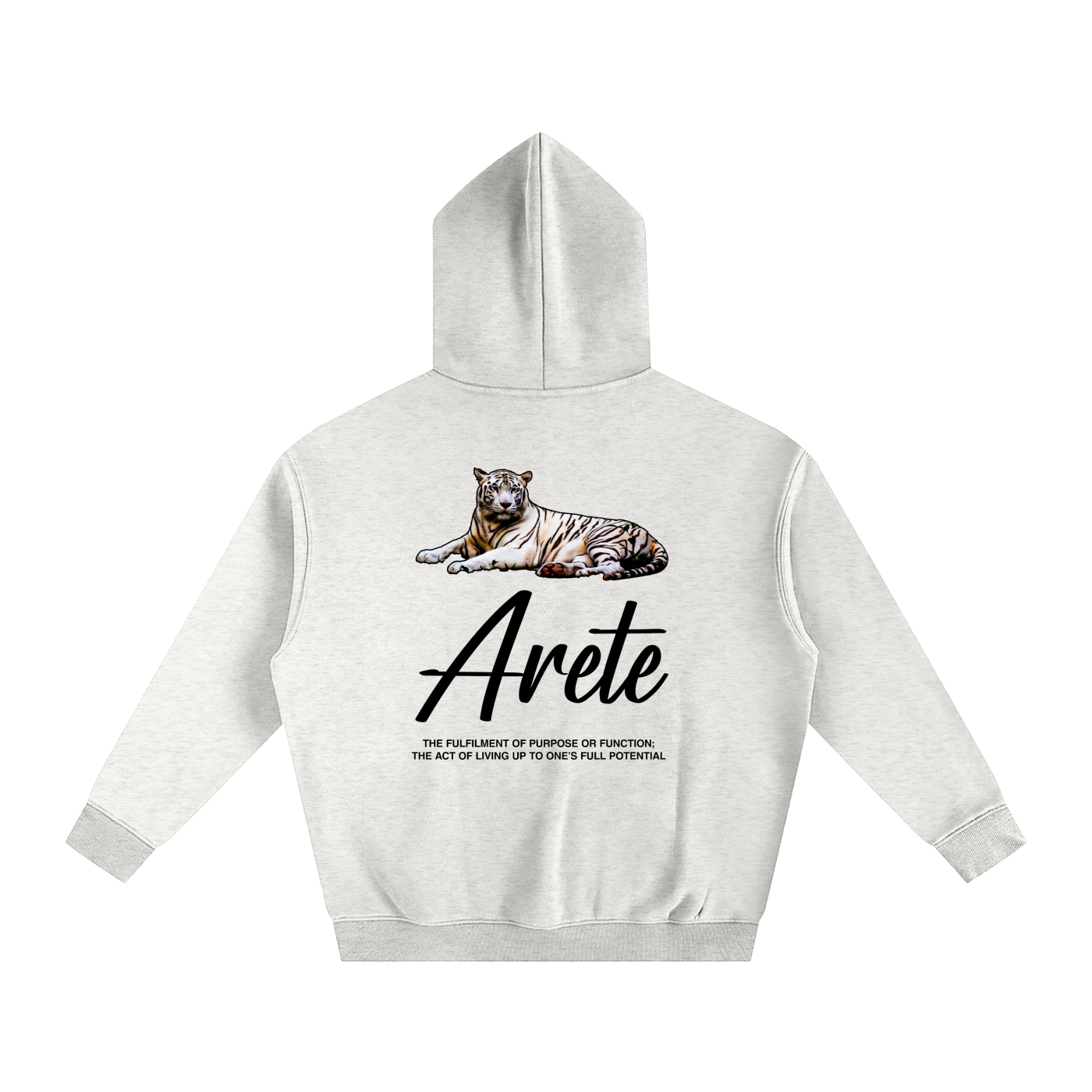 Signature Black Text Hoodie - ARETE