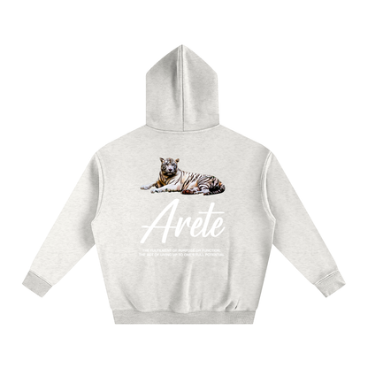 Signature White Text Hoodie - ARETE