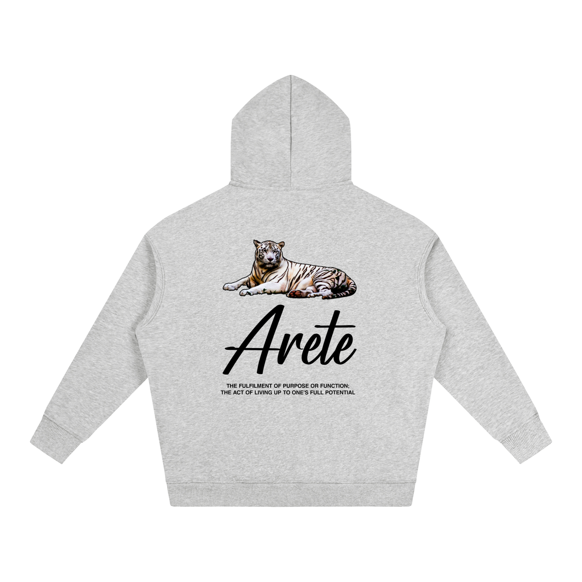 New - Signature Black Text Hoodie - ARETE