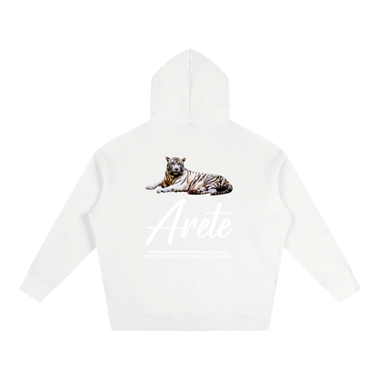 New - Signature White Text Hoodie - ARETE