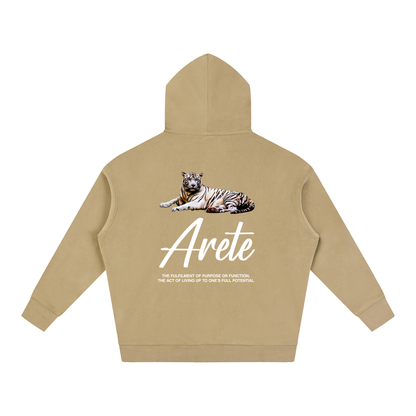 New - Signature White Text Hoodie - ARETE