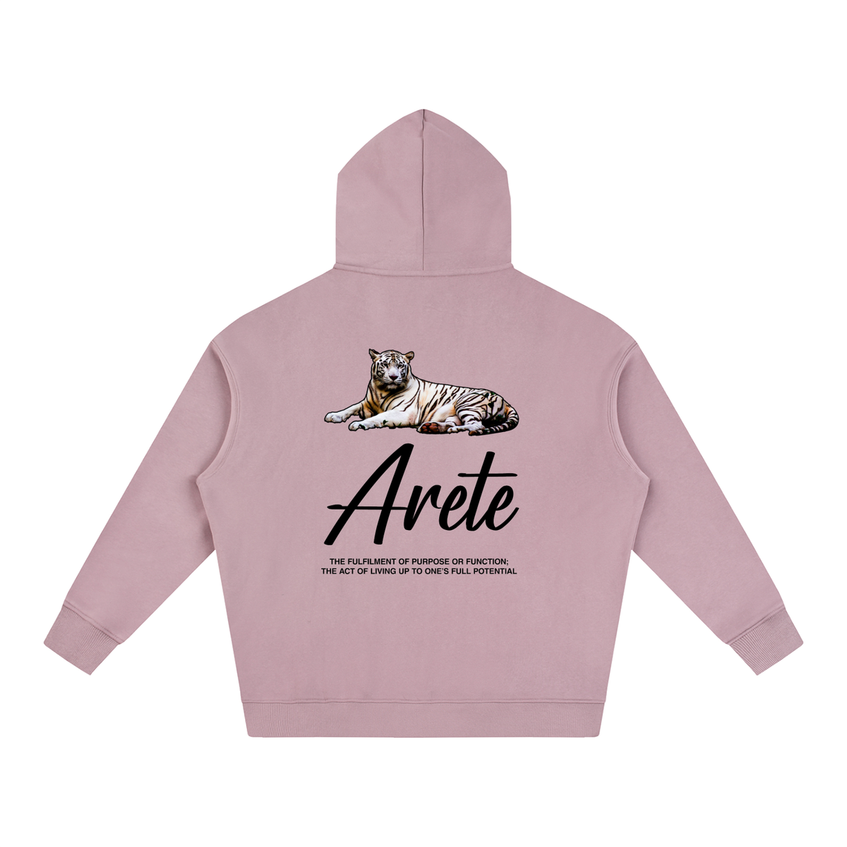 New - Signature Black Text Hoodie - ARETE