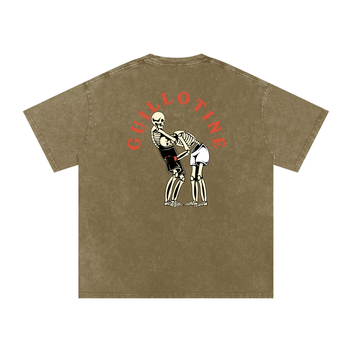 NEW - Guillotine Red Text T-Shirt - ARETE