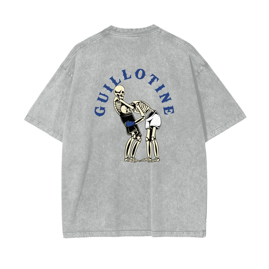 Guillotine Blue Text T-shirt - ARETE
