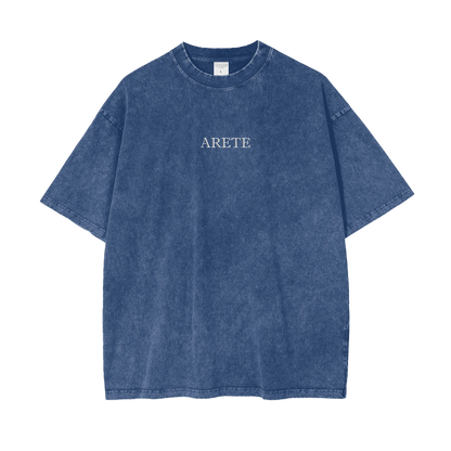 Guillotine Blue Text T-shirt - ARETE