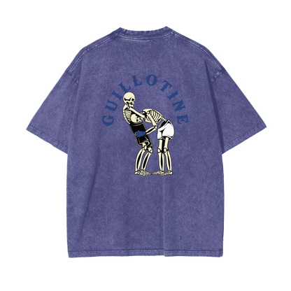 Guillotine Blue Text T-shirt - ARETE