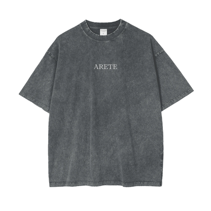 Guillotine Blue Text T-shirt - ARETE