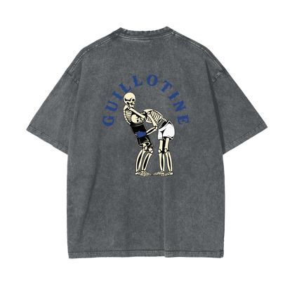 Guillotine Blue Text T-shirt - ARETE