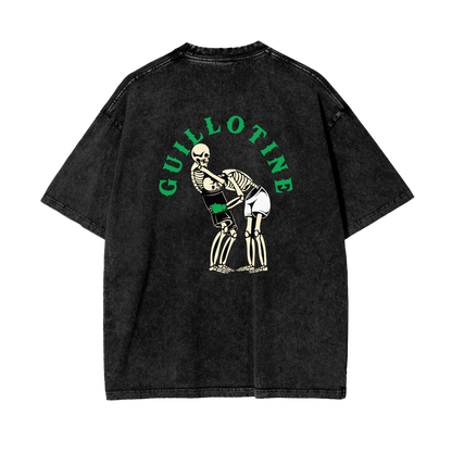 Guillotine Green Text T-shirt - ARETE