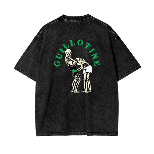 Guillotine Green Text T-shirt - ARETE