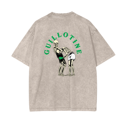 Guillotine Green Text T-shirt - ARETE