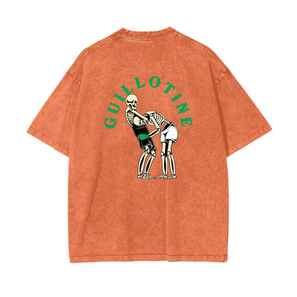 Guillotine Green Text T-shirt - ARETE