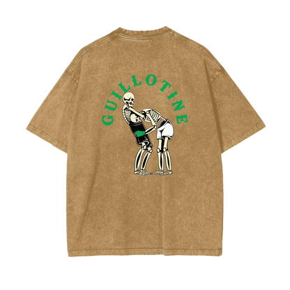 Guillotine Green Text T-shirt - ARETE