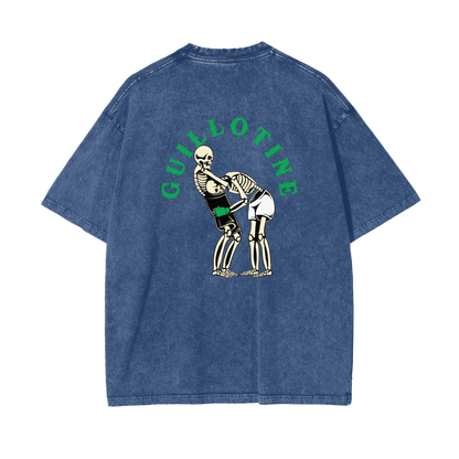 Guillotine Green Text T-shirt - ARETE