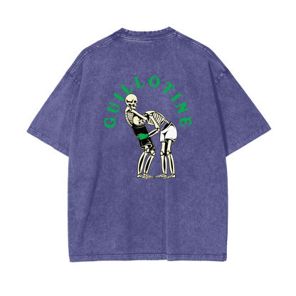 Guillotine Green Text T-shirt - ARETE