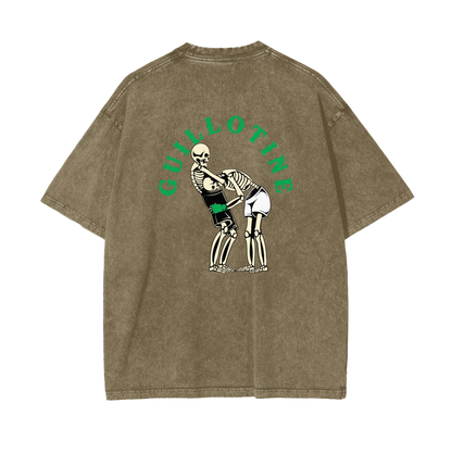 Guillotine Green Text T-shirt - ARETE