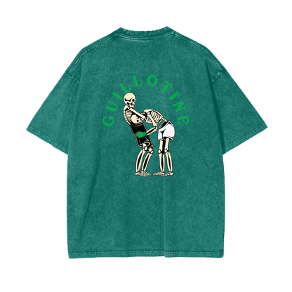 Guillotine Green Text T-shirt - ARETE