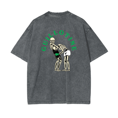 Guillotine Green Text T-shirt - ARETE
